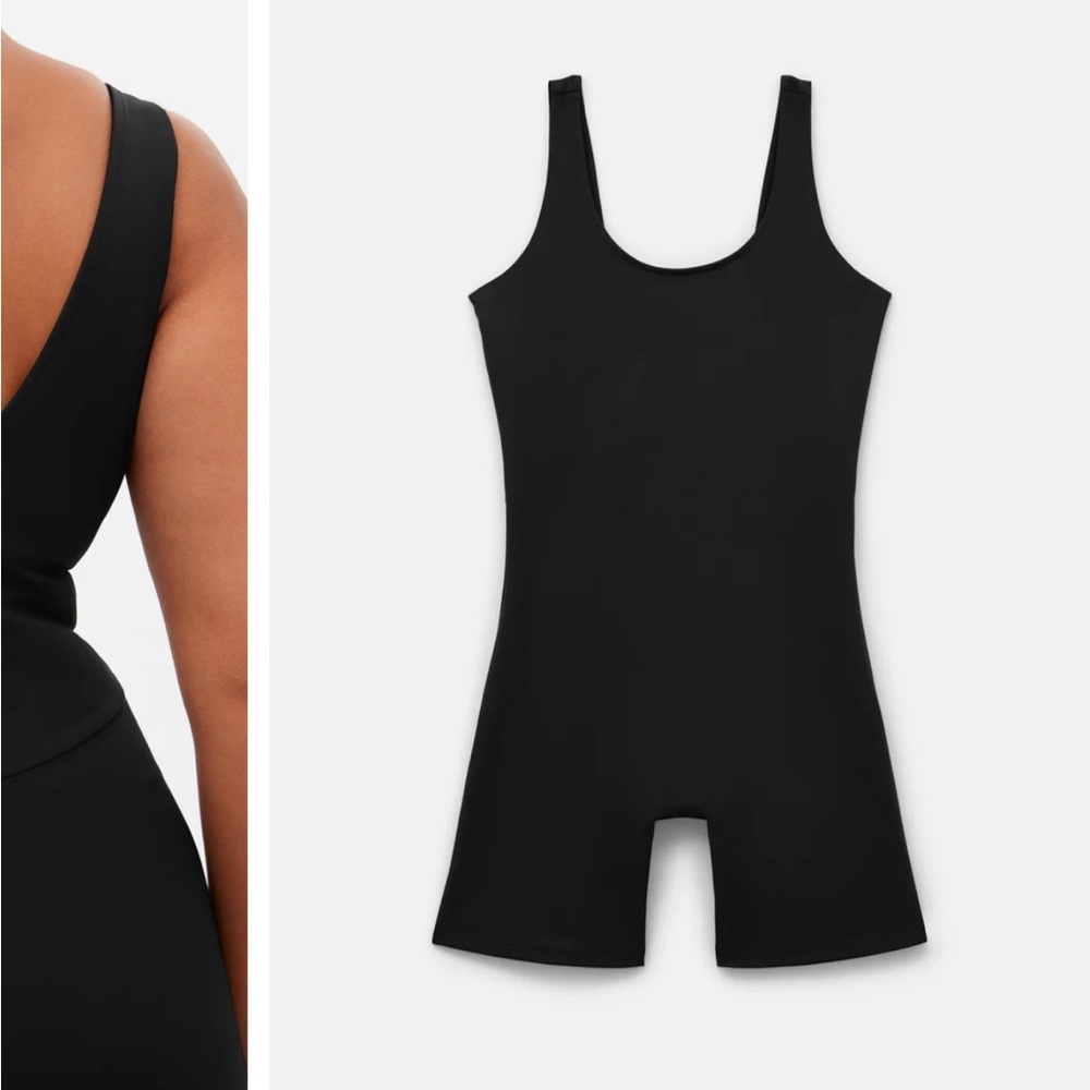 Girlfriend Collective Black Bike Unitard